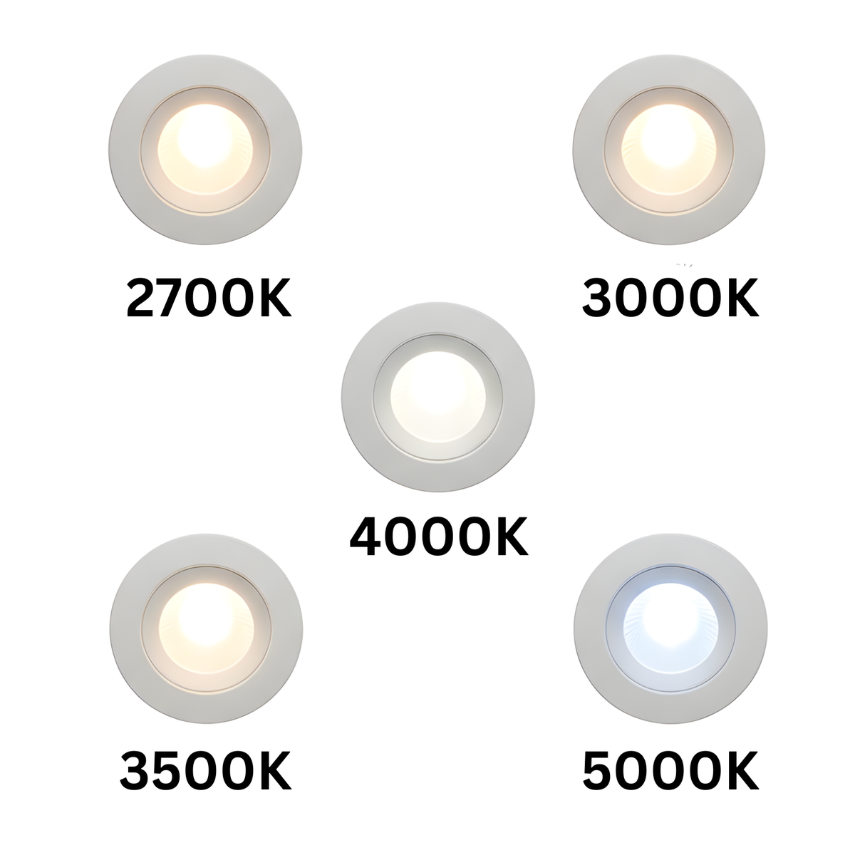 LED 4" Ribbed Retrofit Recessed Trim - 13W - 27K, 3K, 35K, 4K, 5K