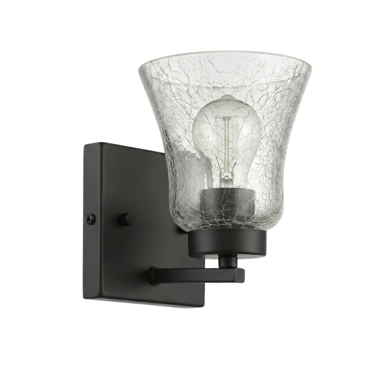 Mincio 1-Light Crackle Taper Glass Sconce - MB