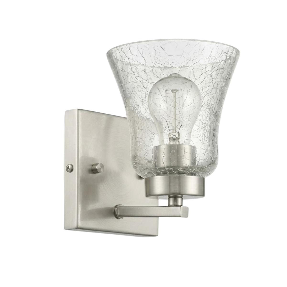 Mincio 1-Light Crackle Taper Glass Sconce - NK