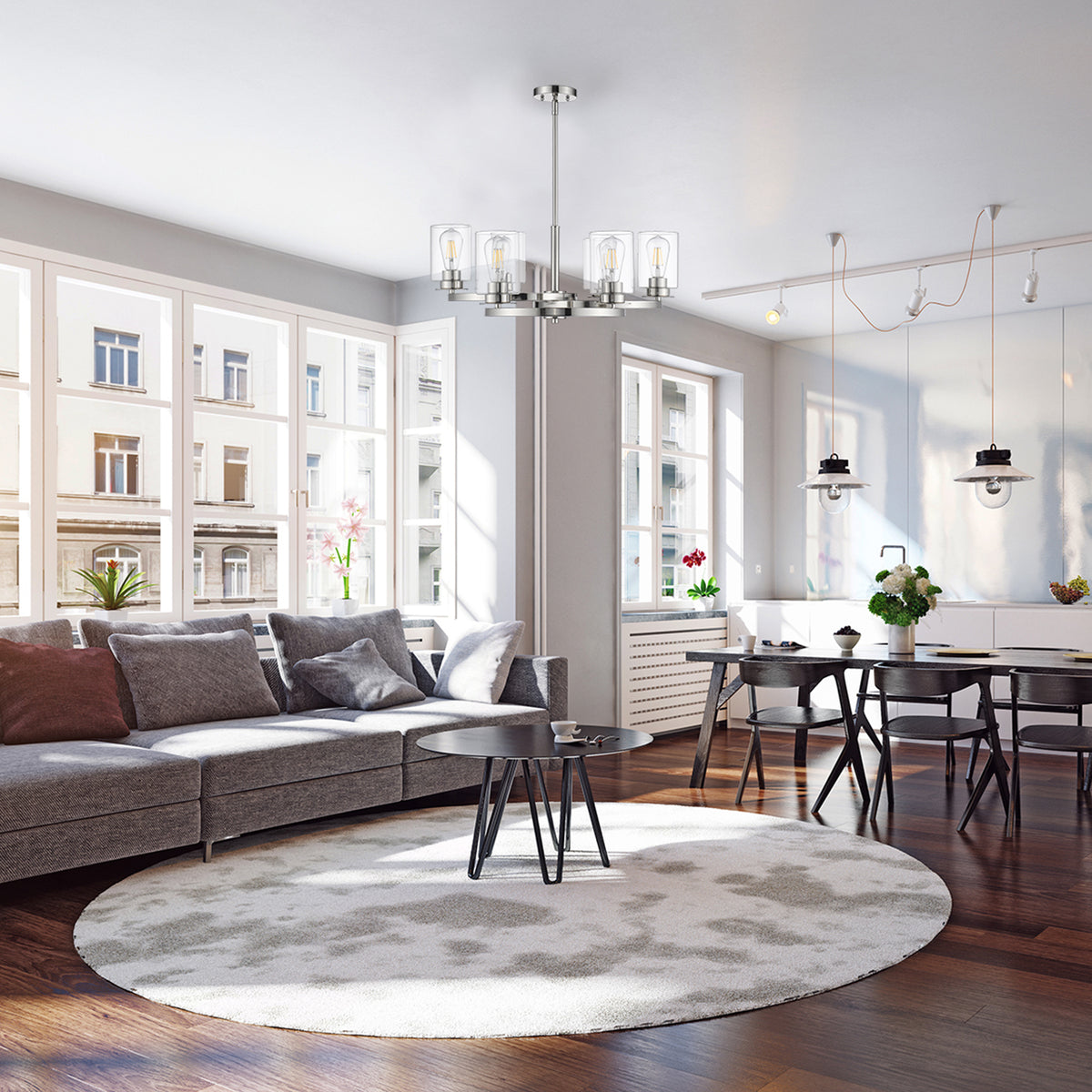 Vivio Jonna 6-Light Chandelier - Chrome