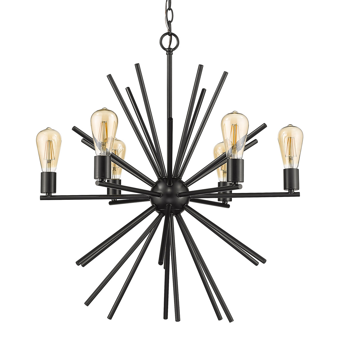 black starburst chandelier sputnik vivio lighting
