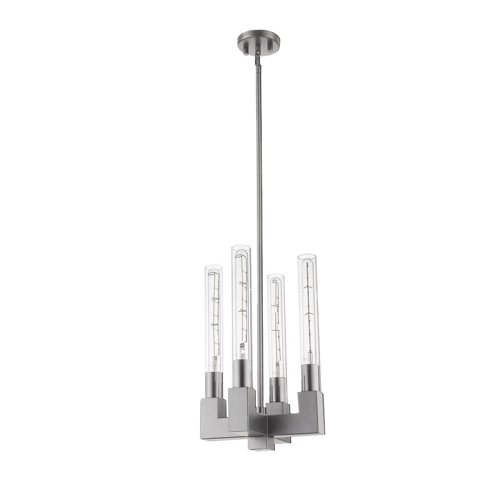 Vivio Roma 4-Light Clear Glass Pendant - NK T10 8.5W LED 4K Lamps Included
