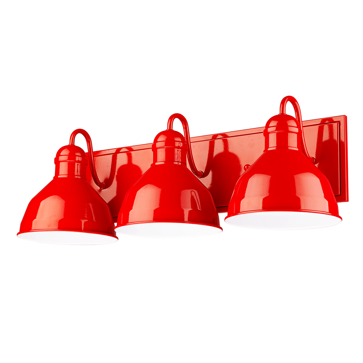 GIA Modern Bath Wide Barn Sconce- Red