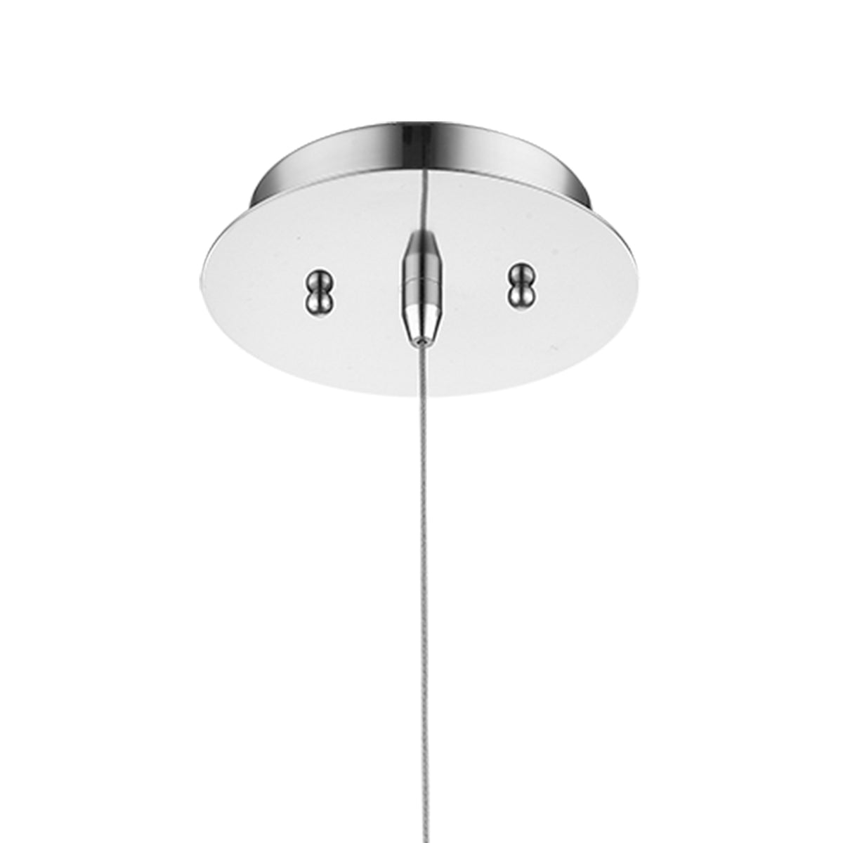 Soffi 1-Light Mini Single Solid Bubble Glass Cylinder Pendant Light - Chrome