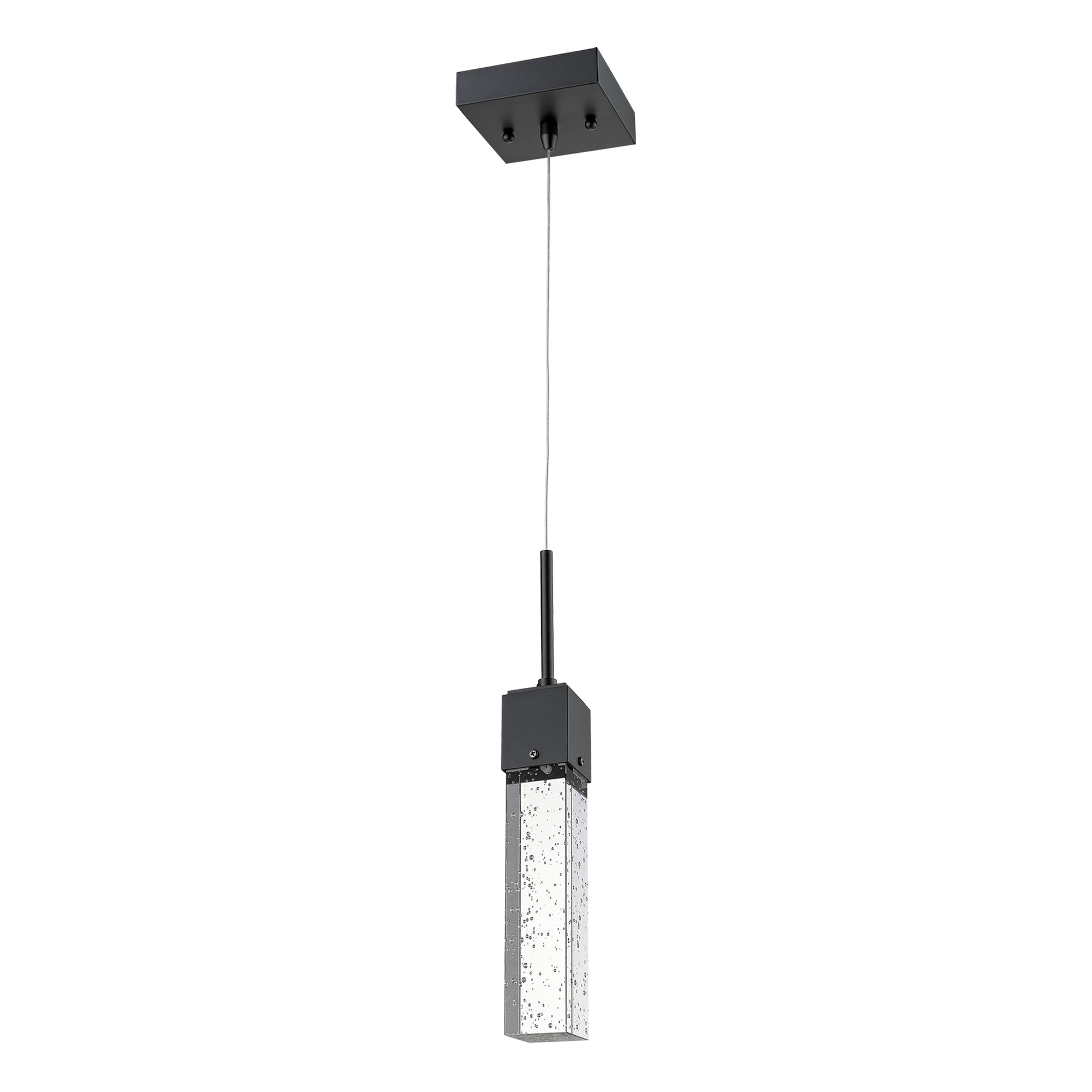 led pendant light mini black bubble glass