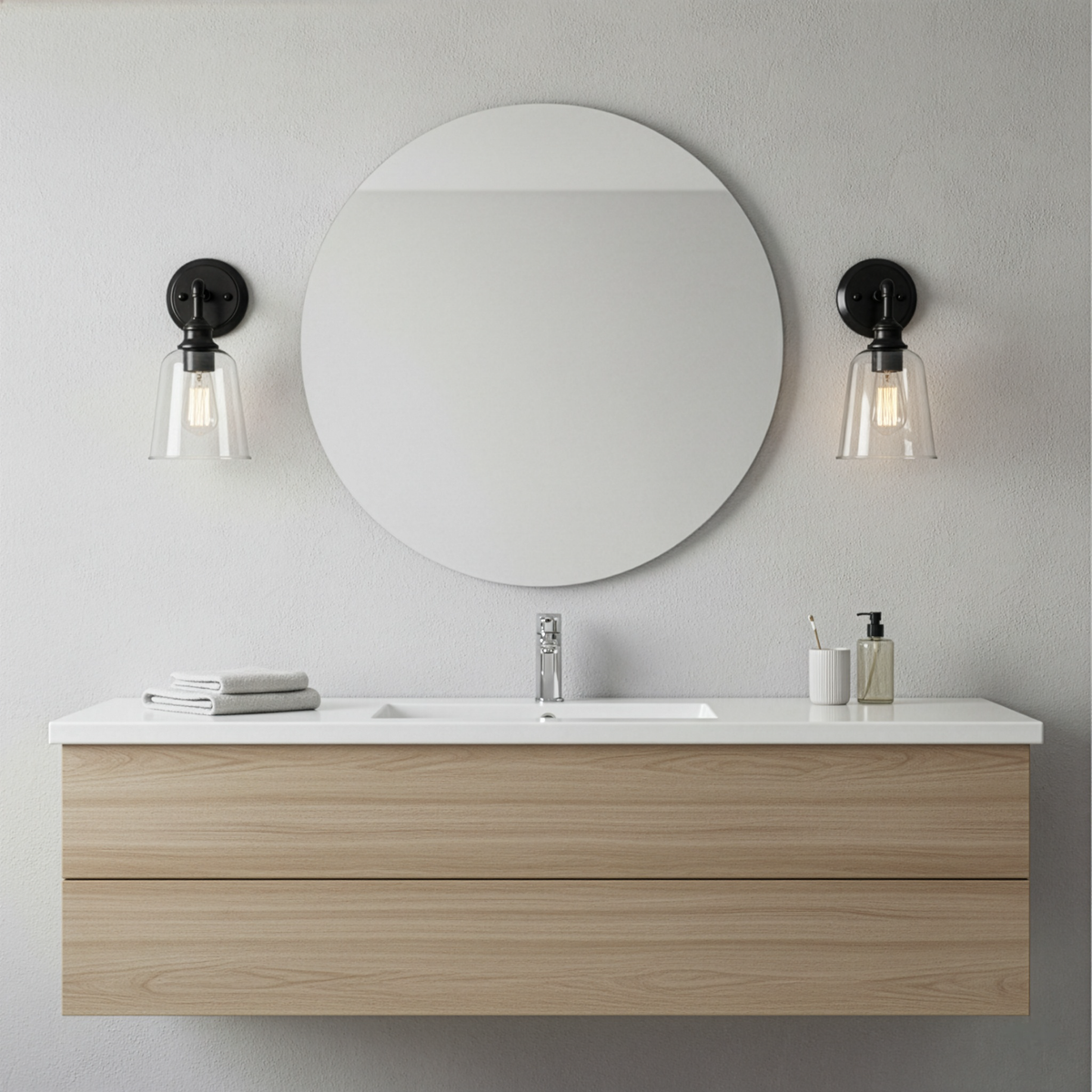 Vivio Milla 1-Light Sconce/Vanity - Matte Black