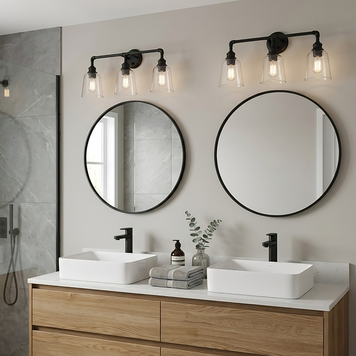 Vivio Milla 3-Light Vanity - Matte Black