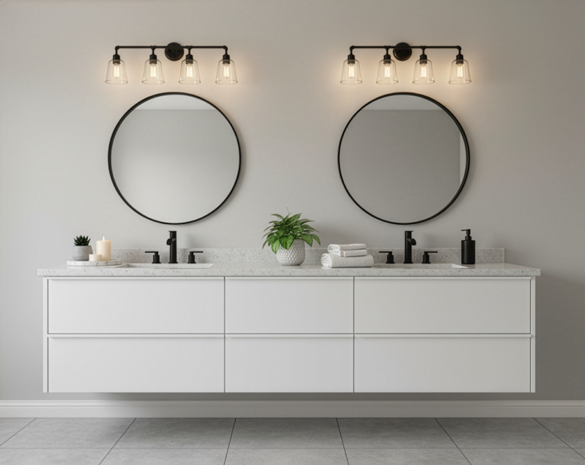 Vivio Milla 4-Light Vanity - Matte Black