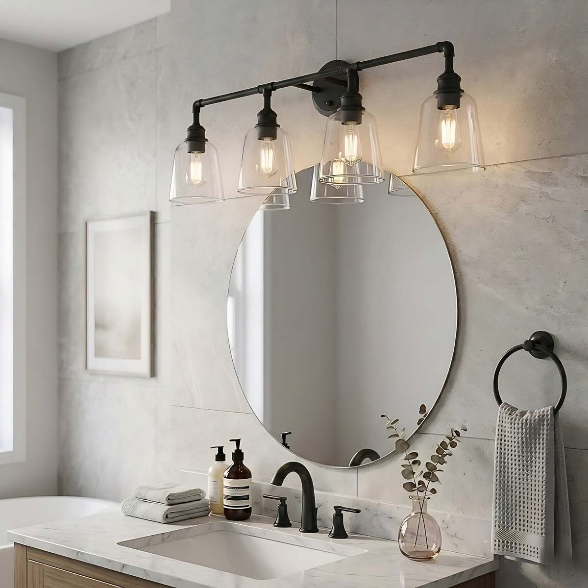 Vivio Milla 4-Light Vanity - Matte Black