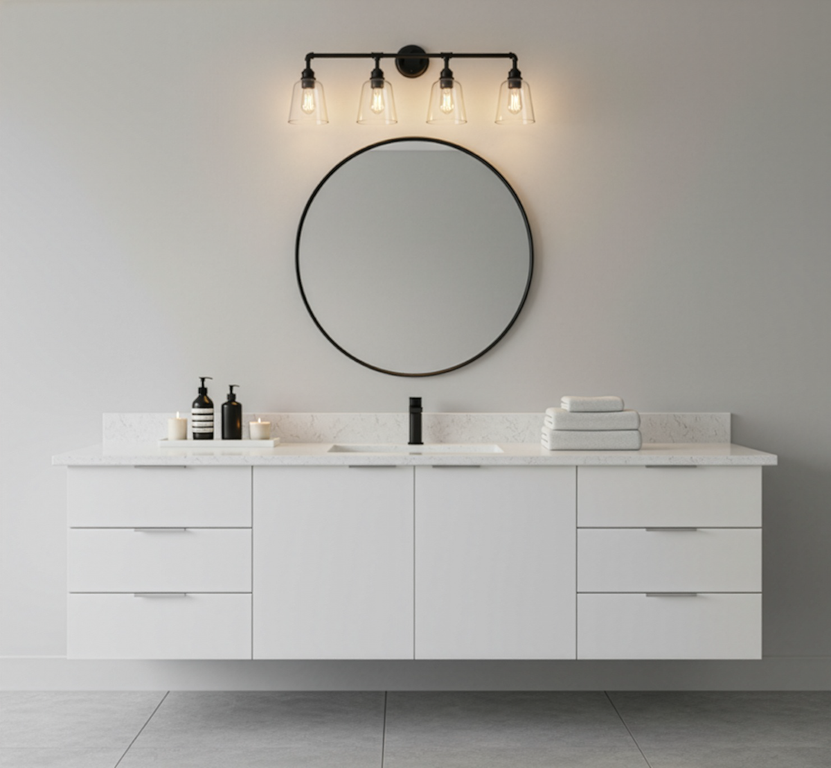 Vivio Milla 4-Light Vanity - Matte Black