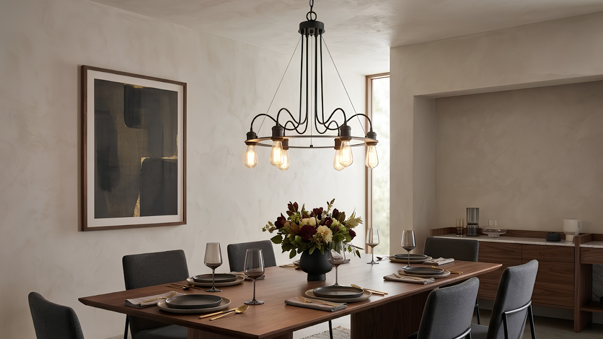Vivio Laia 6-Light Chandelier - Matte Black