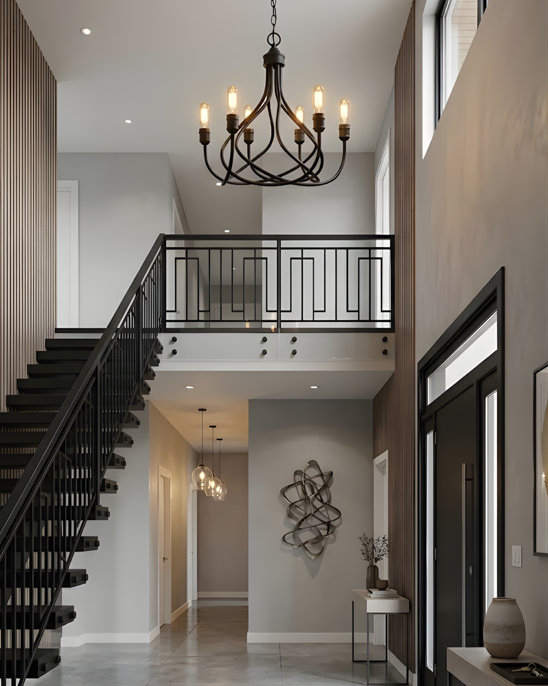 Vivio Tara 6-Light Chandelier - Matte Black