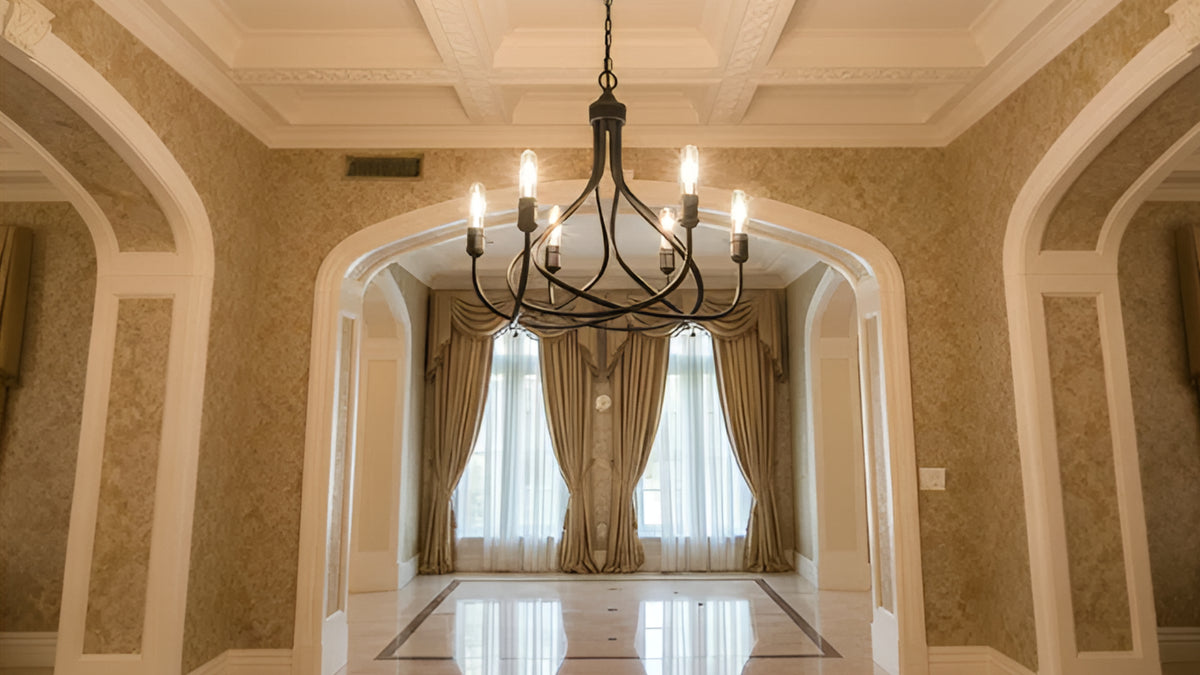 Vivio Tara 6-Light Chandelier - Matte Black