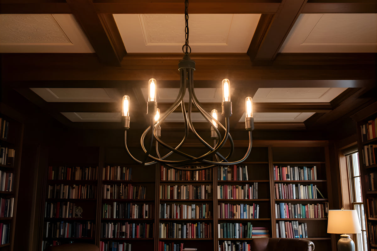 Vivio Tara 6-Light Chandelier - Matte Black