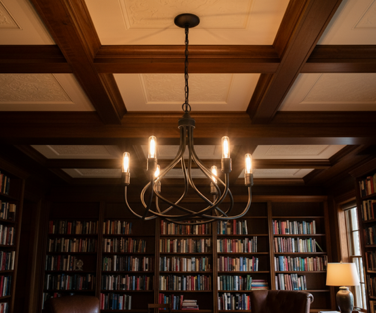 Vivio Tara 6-Light Chandelier - Matte Black