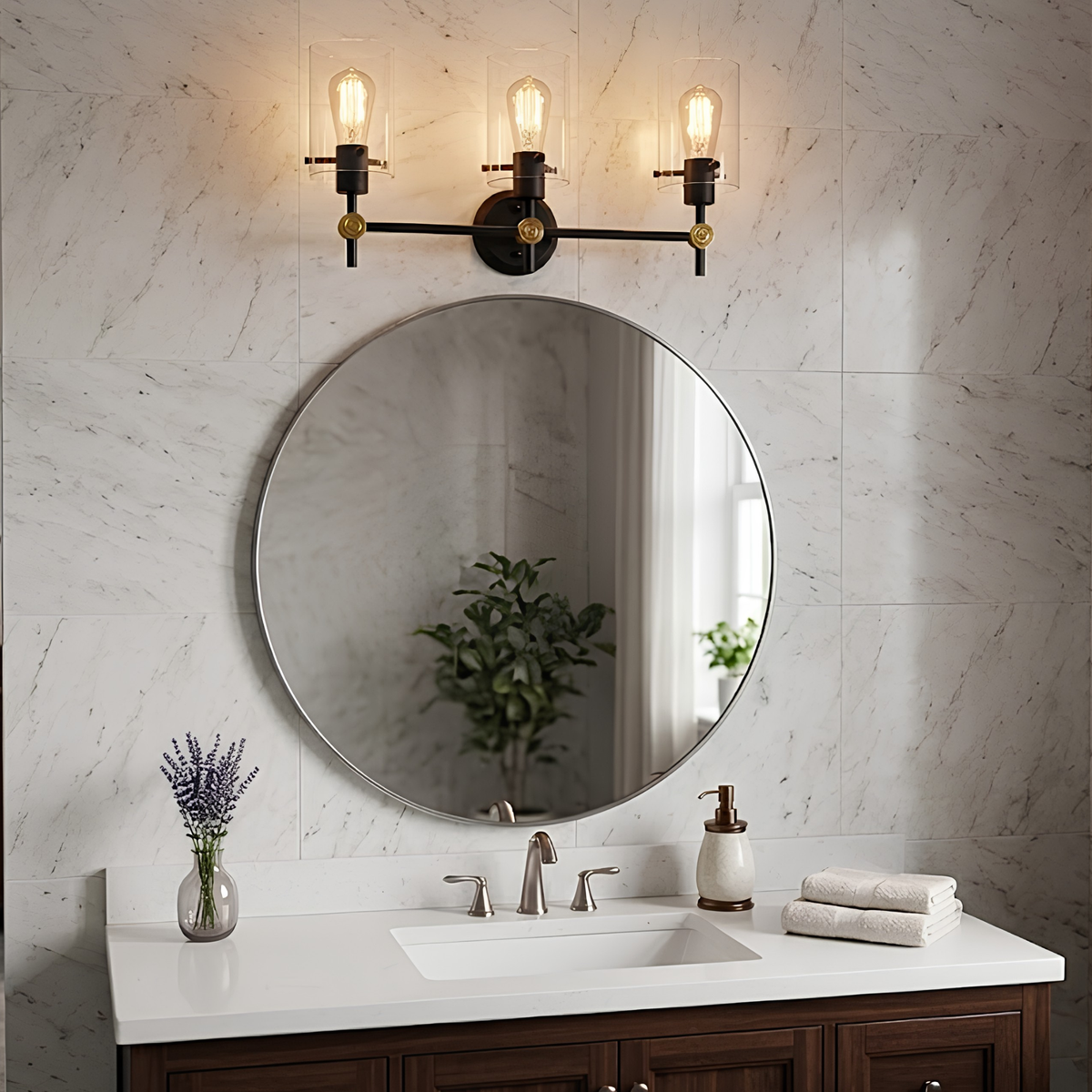 Vivio Kira 3-Light Vanity - Matte Black