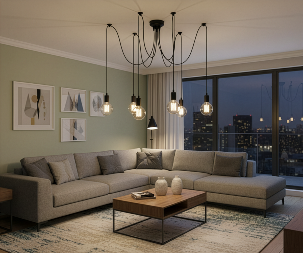 Vivio Charlotte 6-Light Spider Adjustable  - MB