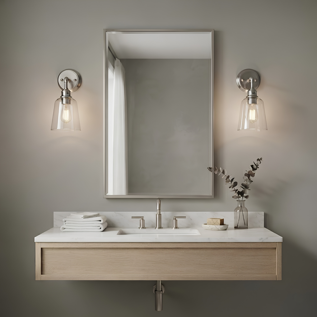 Vivio Milla 1-Light Sconce/Vanity - Brushed Nickel