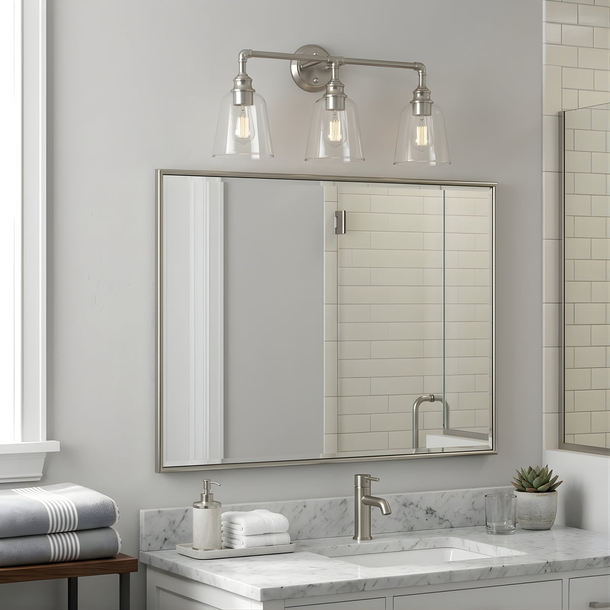 Vivio Milla 3-Light Vanity - Brushed Nickel