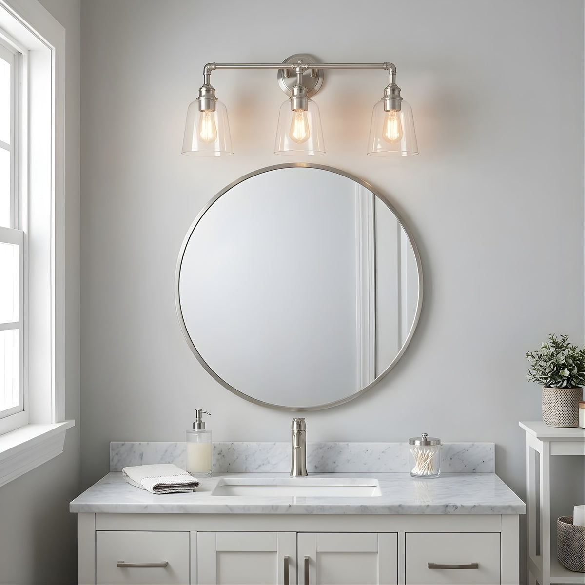 Vivio Milla 3-Light Vanity - Brushed Nickel