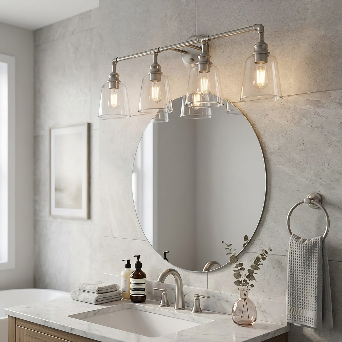 Vivio Milla 4-Light Vanity - Brushed Nickel