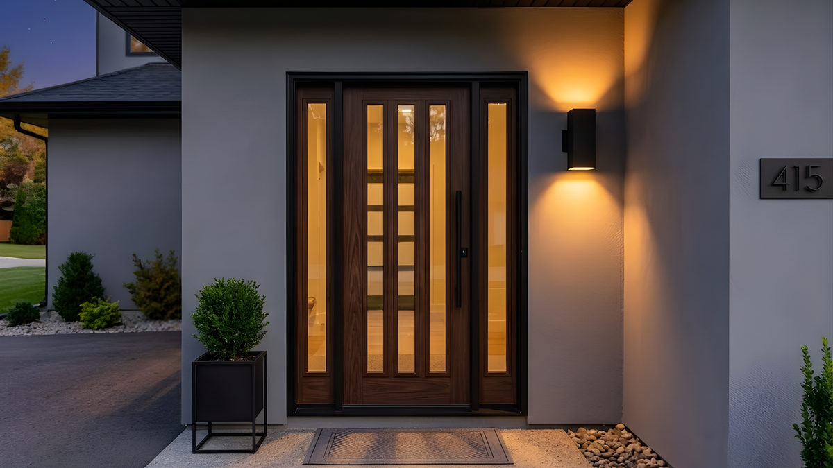 Vivio Uri 1-Light Small Cube Patio Light - Textured Black