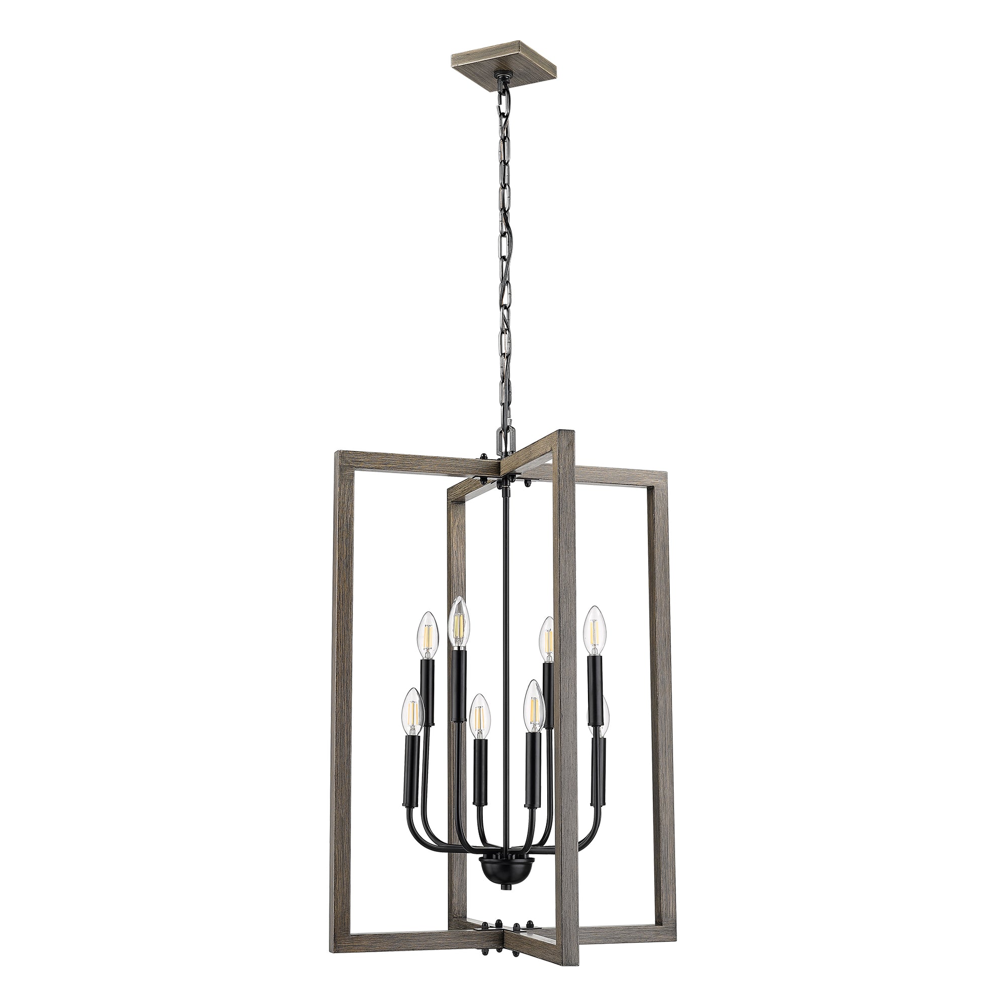 wooden chandelier rectangle vivio lighting