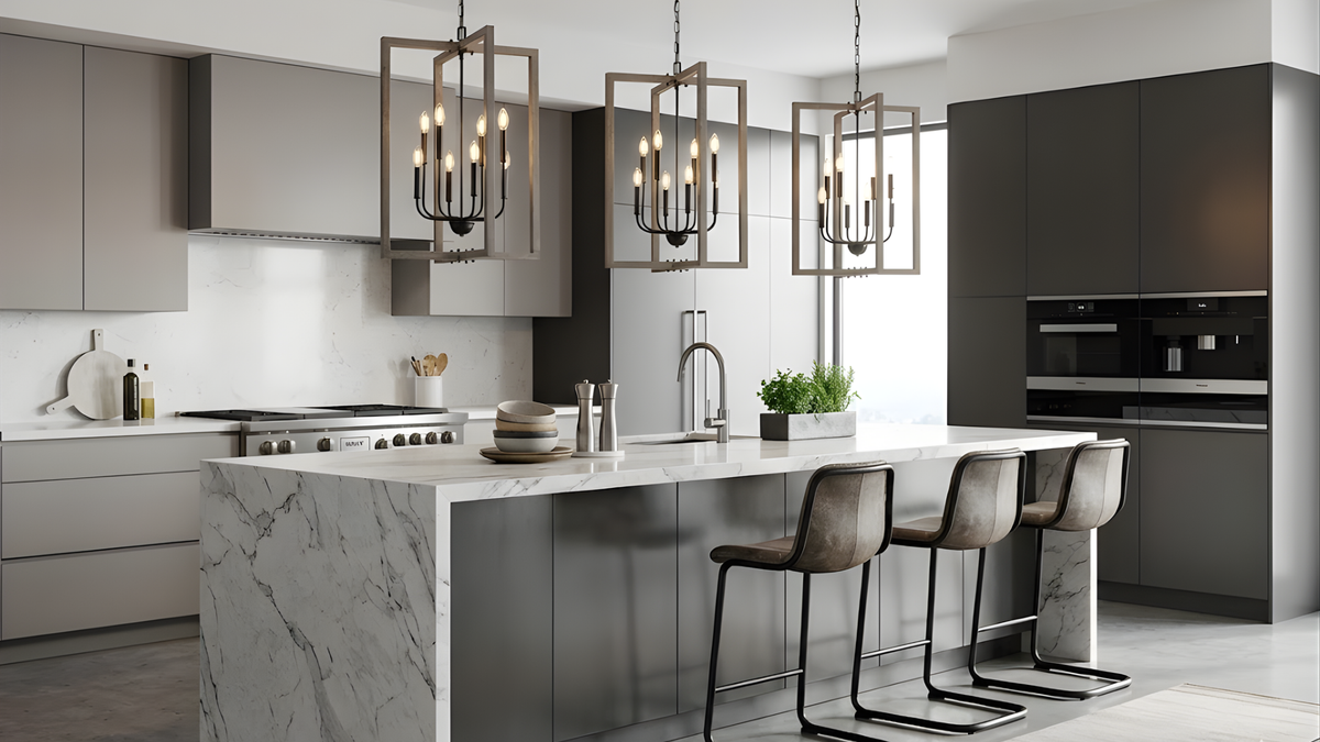 Vivio Roxton 8-Light Entry - MB with Wood Style Accents