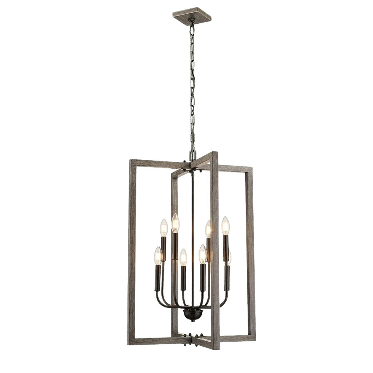 Vivio Roxton 8-Light Entry - MB with Wood Style Accents