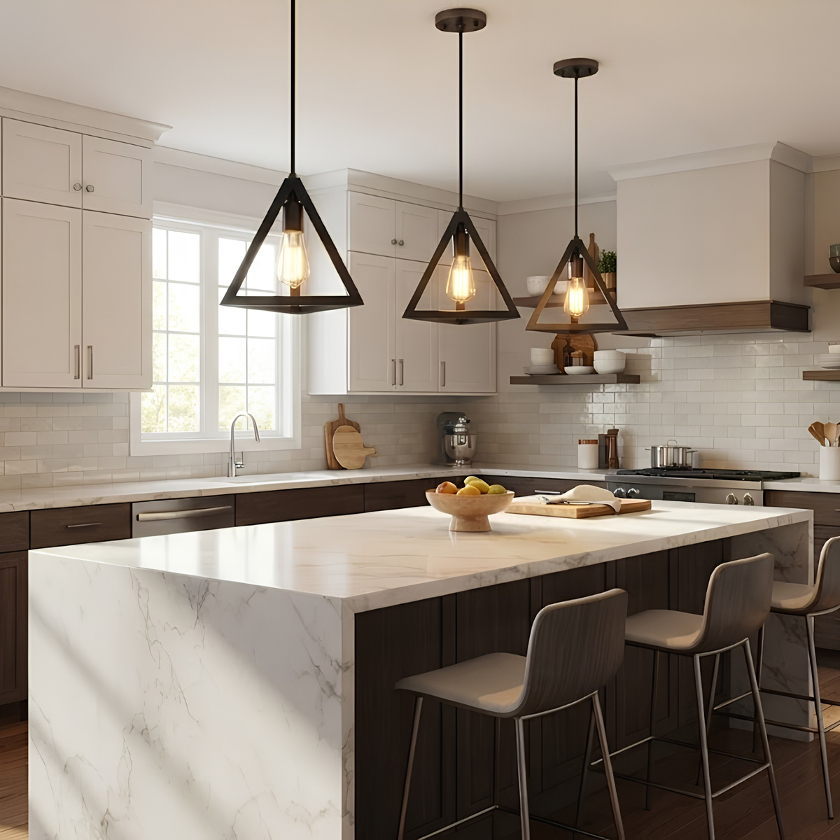 Vivio Astra 1-Light Triangle Pendant - MB