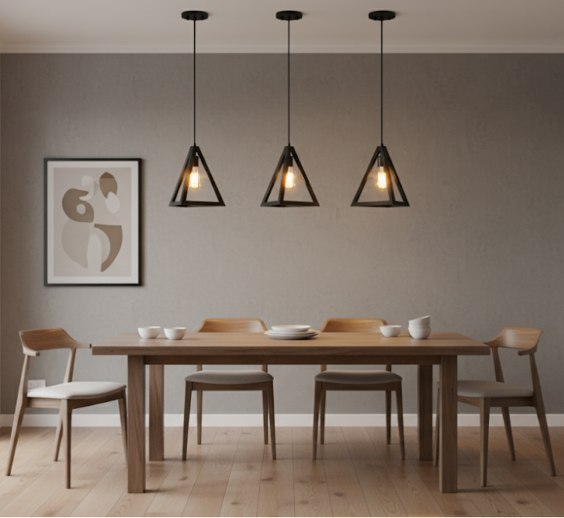 Vivio Astra 1-Light Triangle Pendant - MB