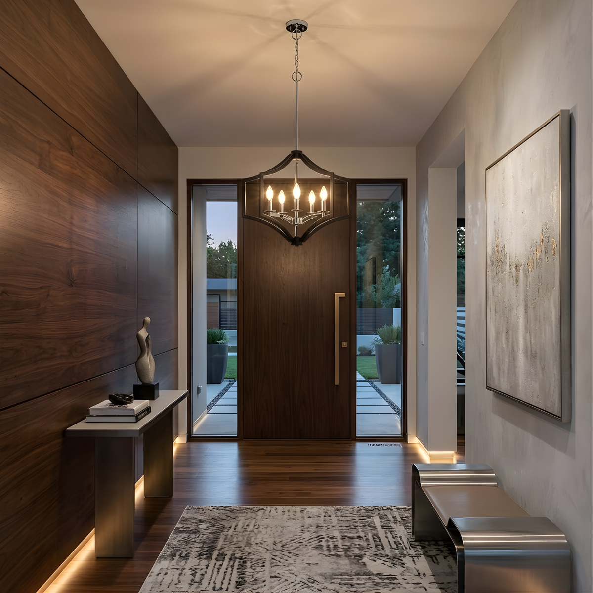 Vivio Maya 5-Light Chandelier - MB with CH Accents