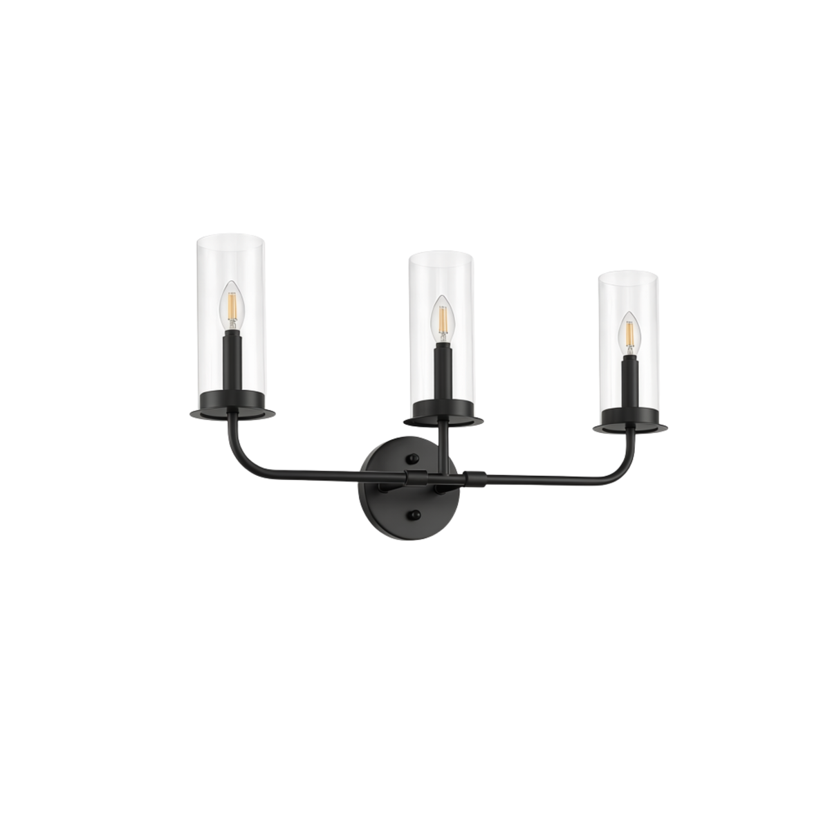 Vivio Aura 3-Bulb Two-Toned Vanity Light - CG/MB/NK