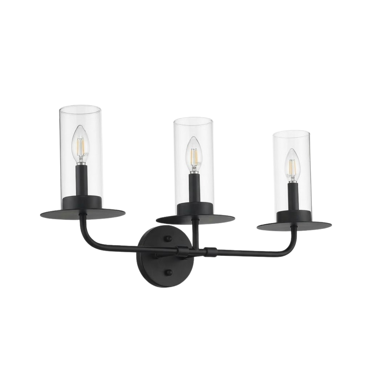 Vivio Aura 3-Bulb Two-Toned Vanity Light - CG/MB/NK