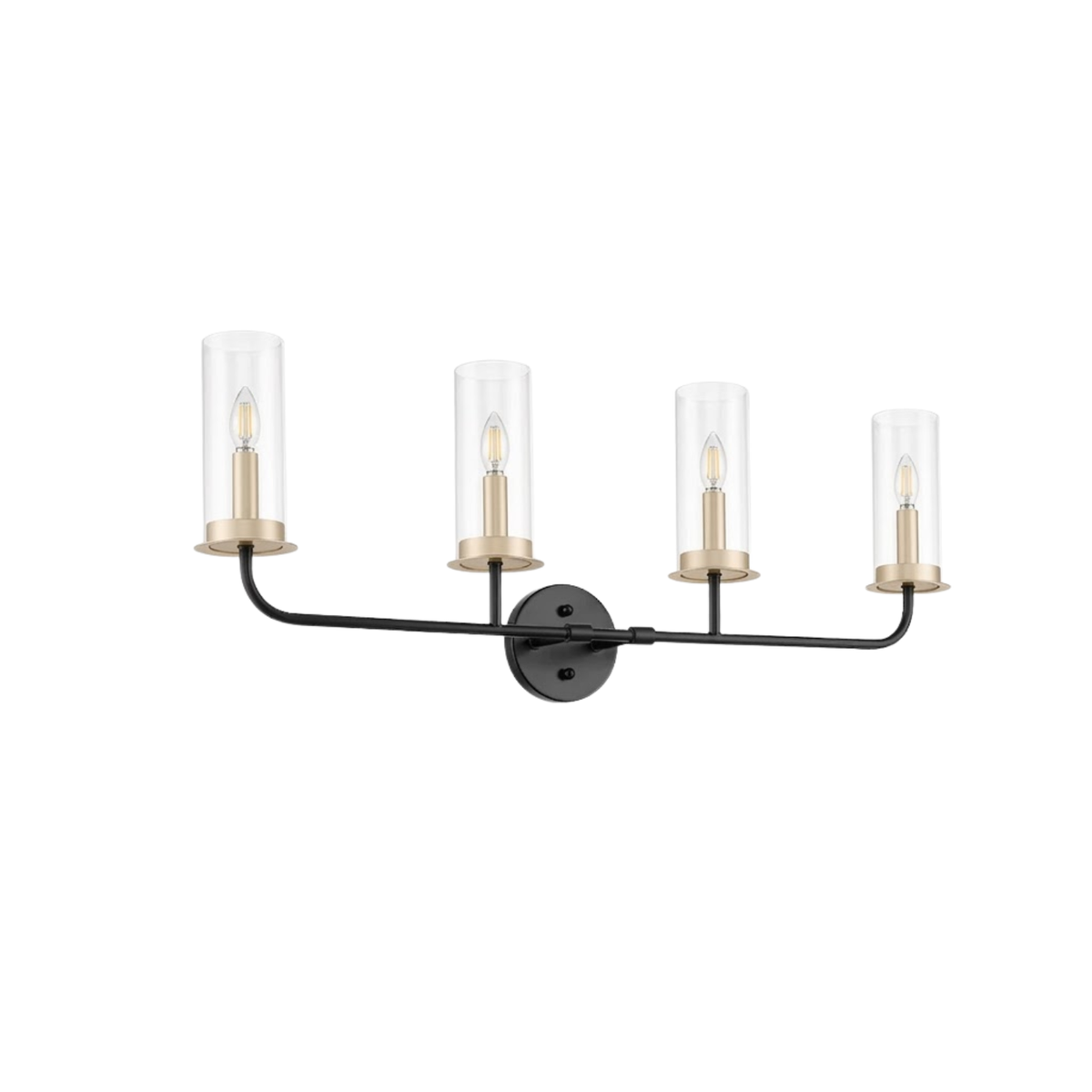 Vivio Aura 4-Bulb Two-Toned Vanity Light - CG/MB/NK