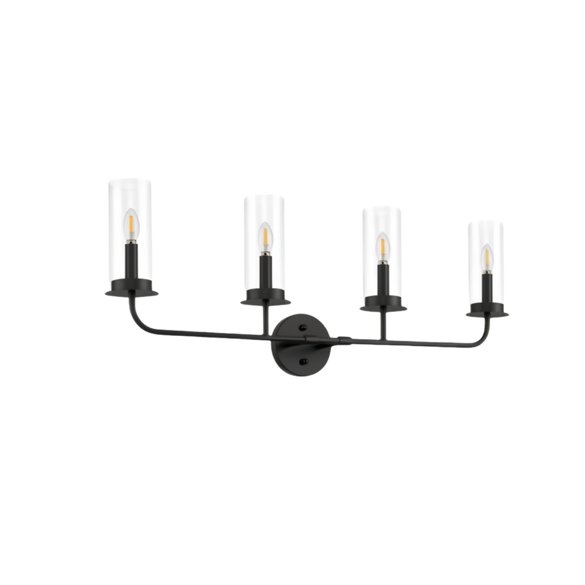 Vivio Aura 4-Bulb Two-Toned Vanity Light - CG/MB/NK