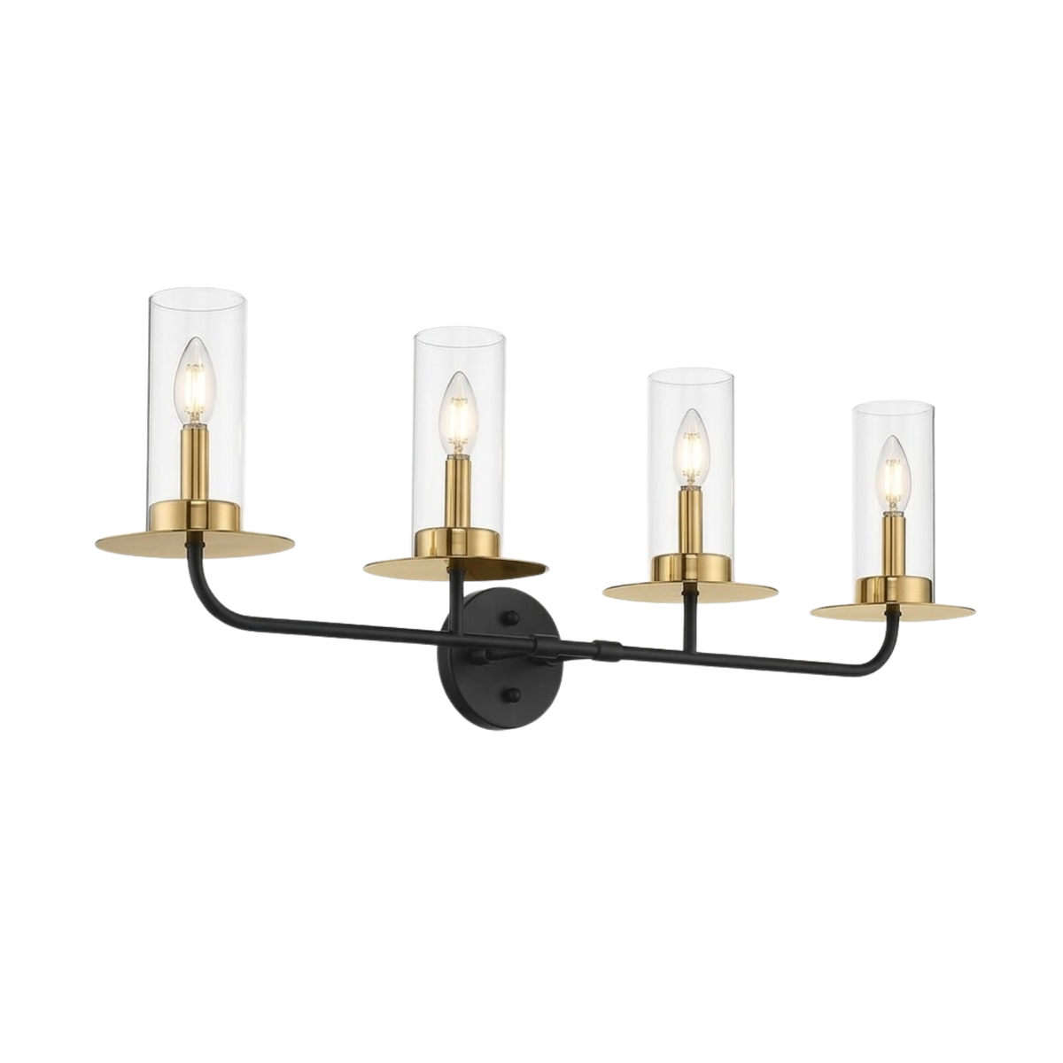 Vivio Aura 4-Bulb Two-Toned Vanity Light - CG/MB/NK
