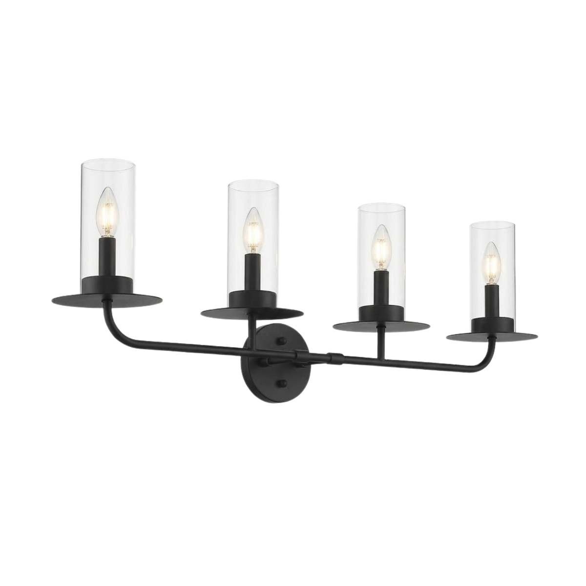 Vivio Aura 4-Bulb Two-Toned Vanity Light - CG/MB/NK