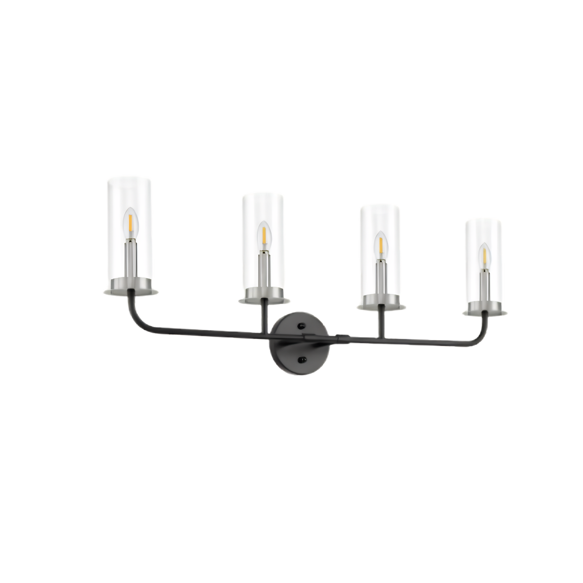 Vivio Aura 4-Bulb Two-Toned Vanity Light - CG/MB/NK