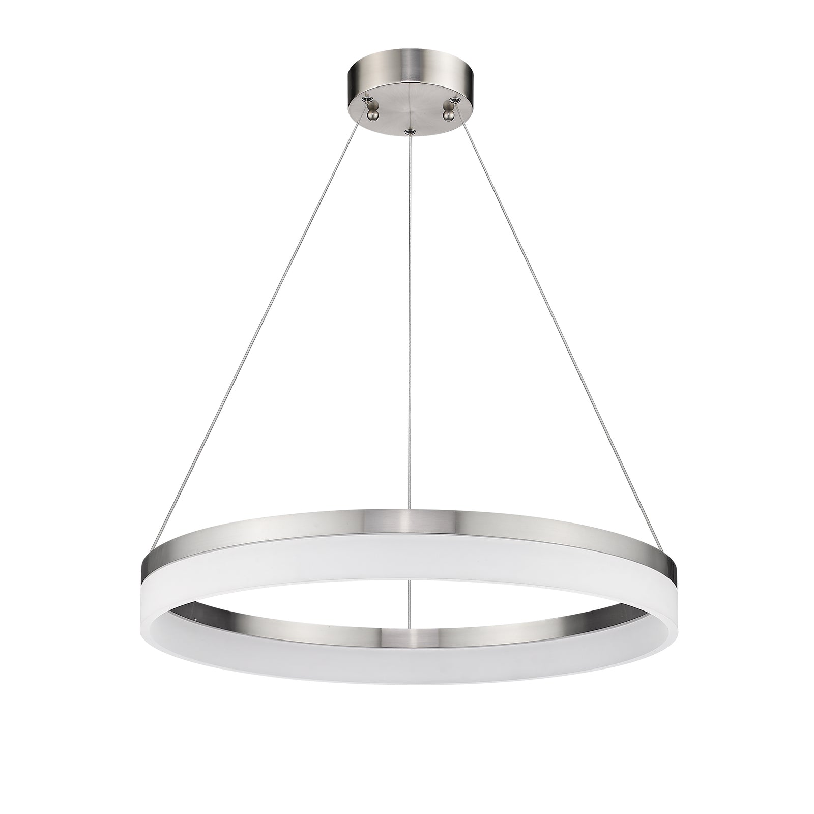led chandelier ring brushed nickel vivio lighting