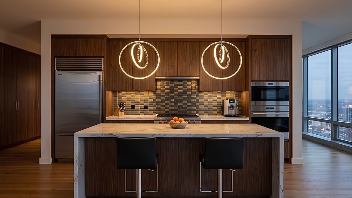 Vivio NOVA LED Gyrosphere Pendant-Chrome