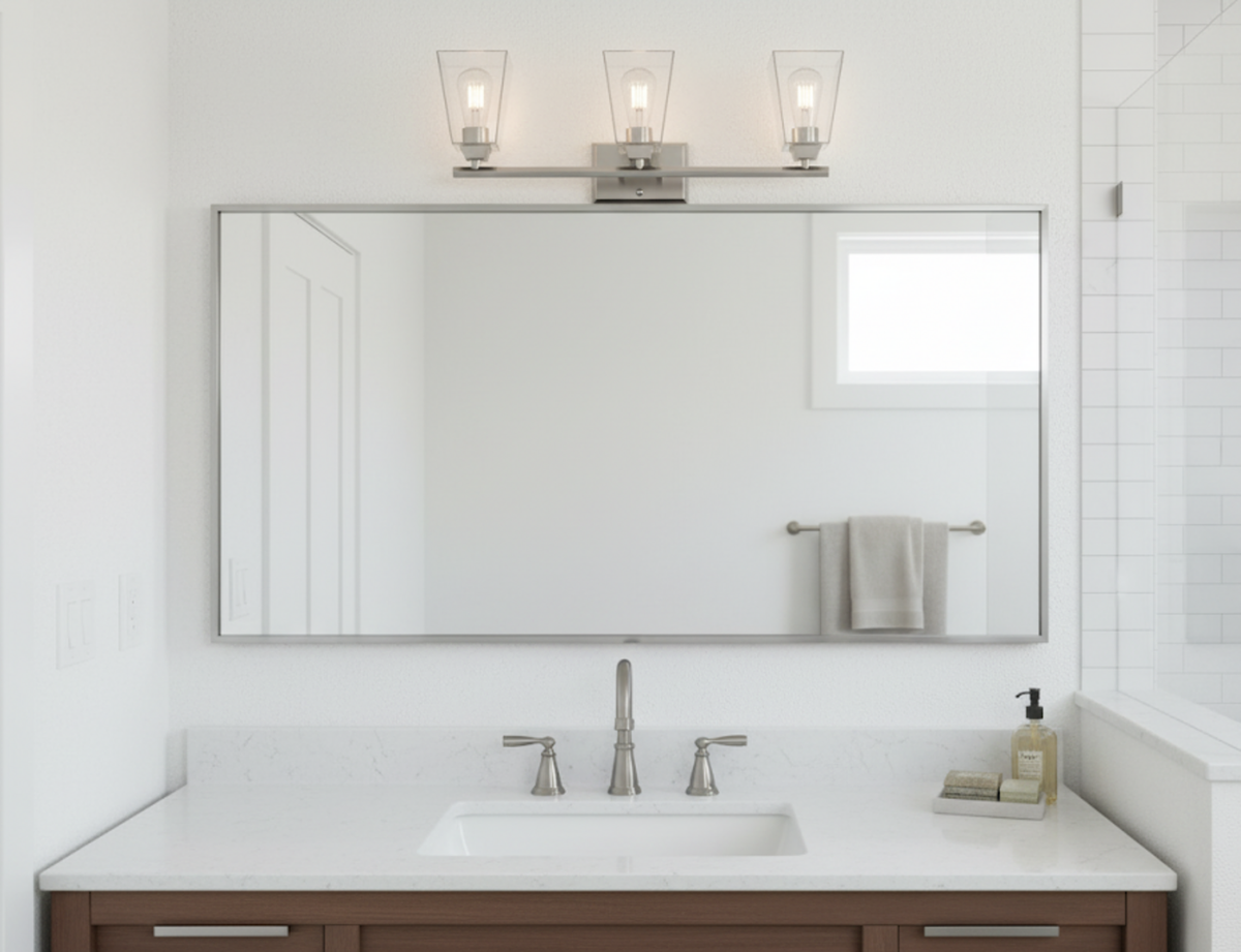 Vivio Blair  3-Light Clear Glass Vanity - NK