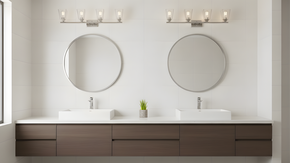 Vivio Blair 4-Light Clear Glass Vanity - NK