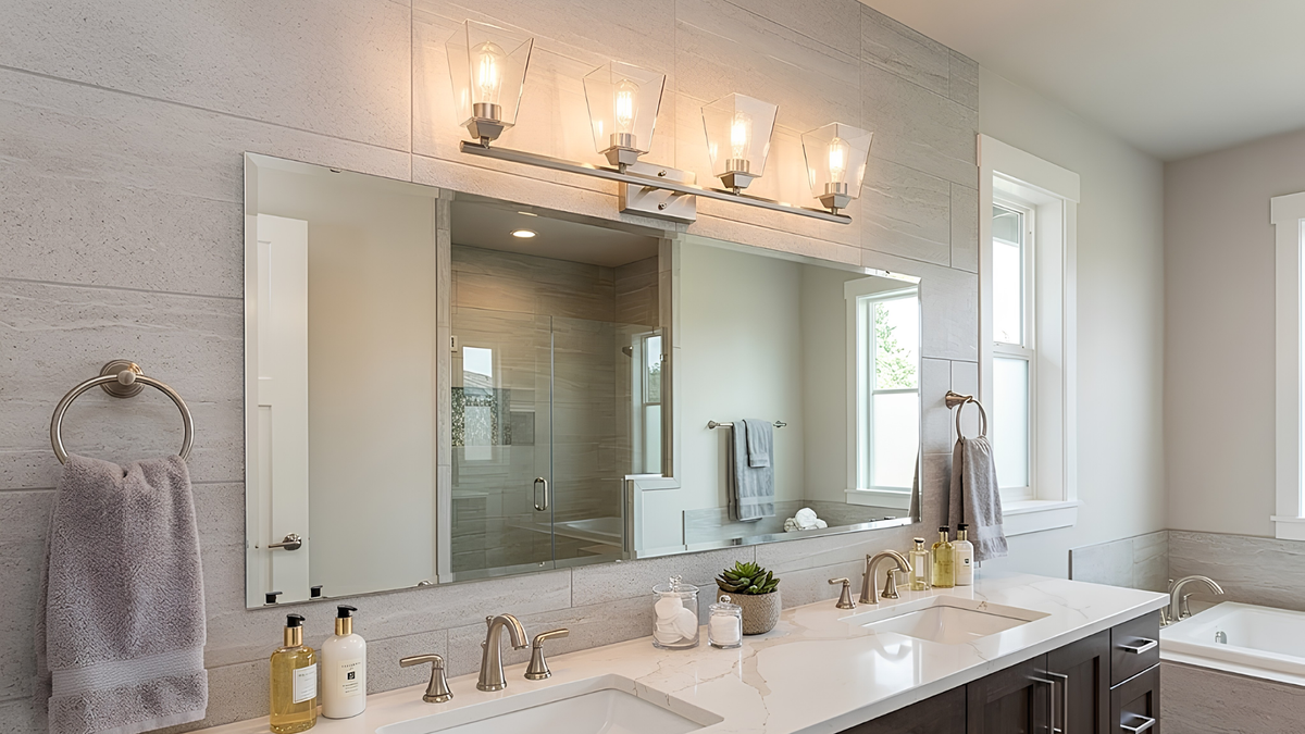 Vivio Blair 4-Light Clear Glass Vanity - NK
