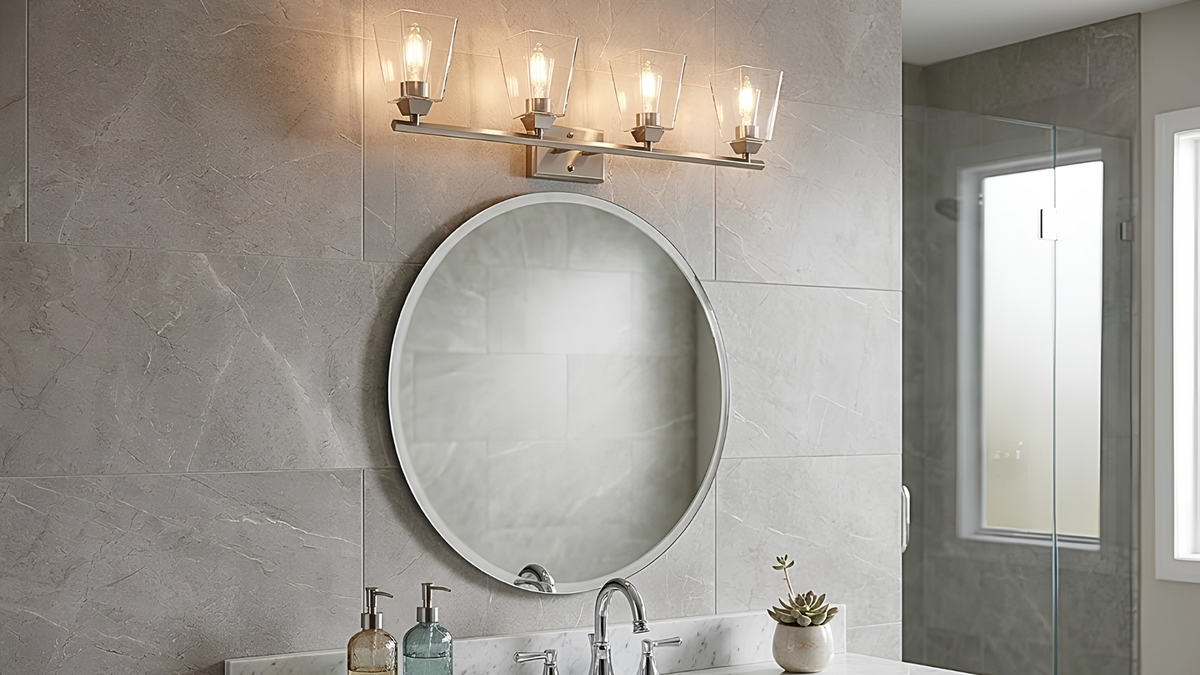 Vivio Blair 4-Light Clear Glass Vanity - NK
