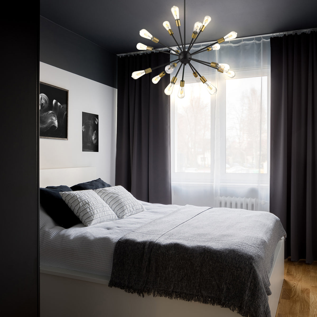 18-Light Odyssey Chandelier - Matte Gold