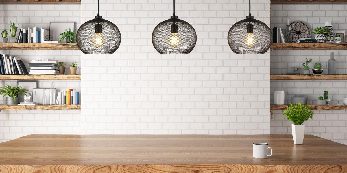 Vivio Florence 1-Light Metal and Mesh Globe Pendant - MB E26