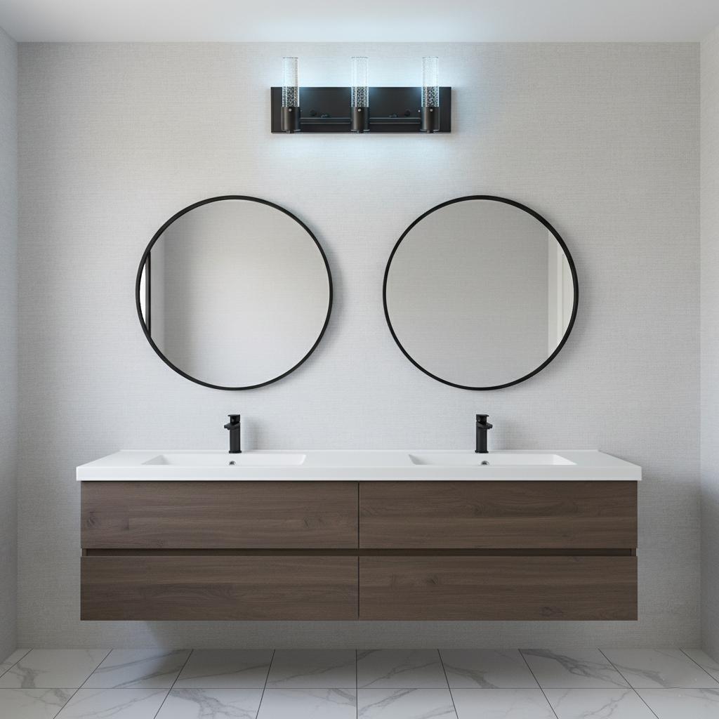 Vivio Soffi LED Rectangle Vanity - MB Seeded Glass 15W 4000K
