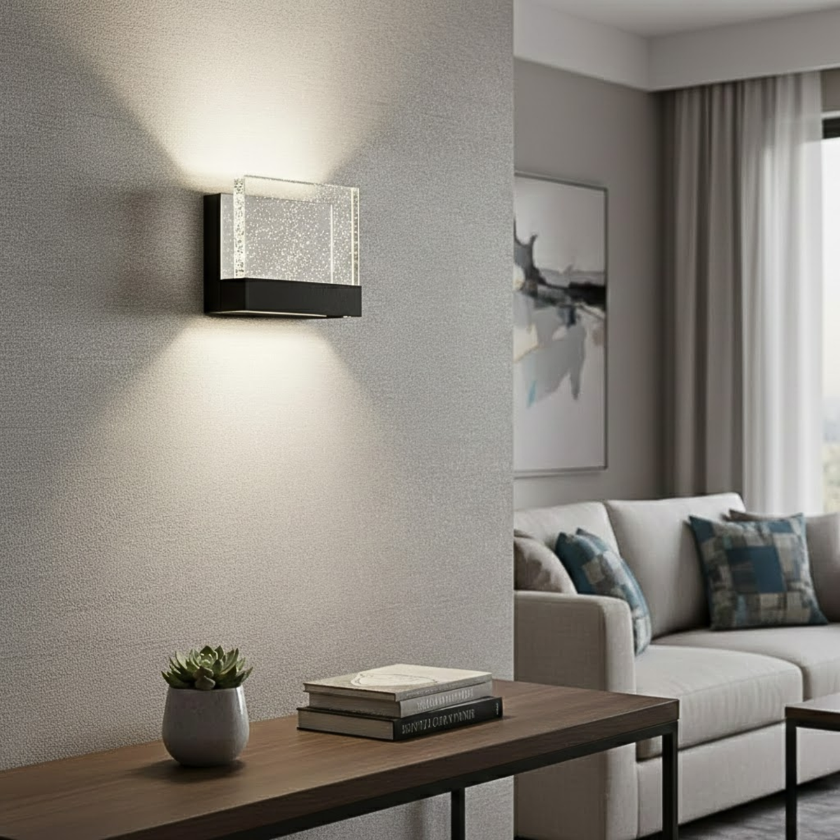 Vivio Calabria LED Rectangle Block Sconce - MB 15W 4000K