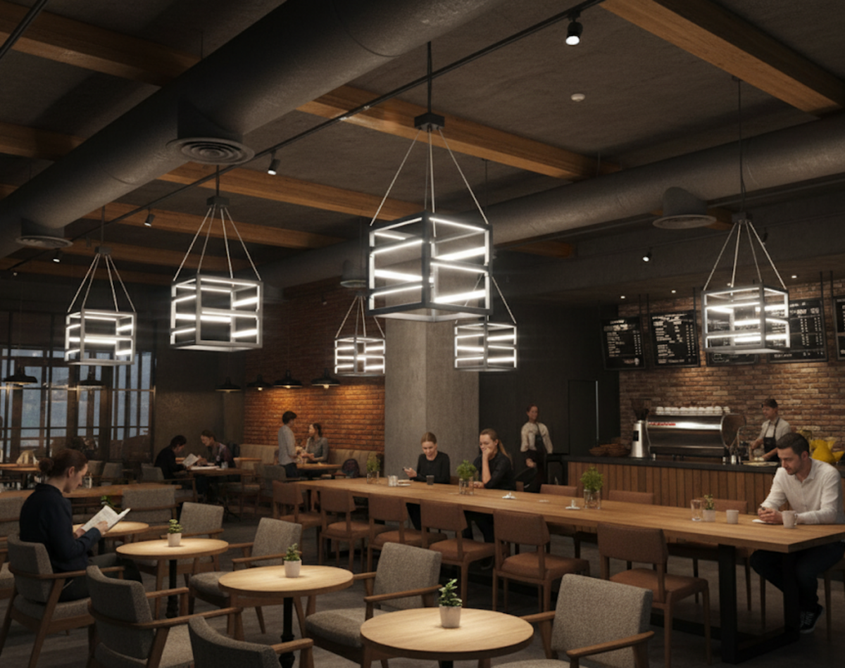 Vivio Tivoli small LED 12&quot; Square Pendant - MB 25W 4000K